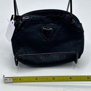 Brighton Black Embossed Card/Coin Purse